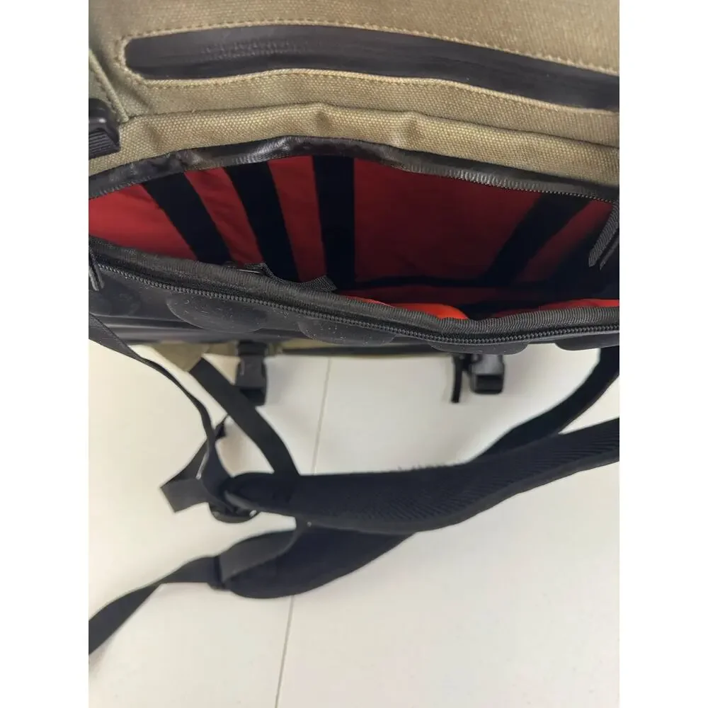 Nobull Canvas Backpack Gym Bag Laptop Carrier Green Distressed
